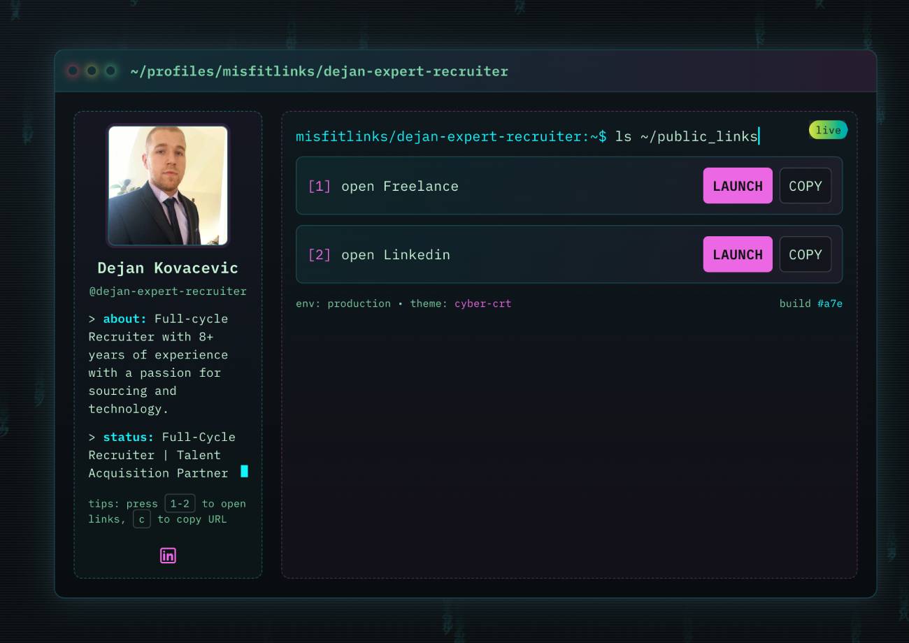 Dejan Expert Recruiter Template Preview